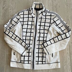Stylish White and Black Utility Jacket